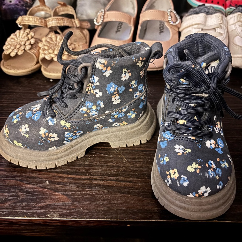Floral Kids Boots